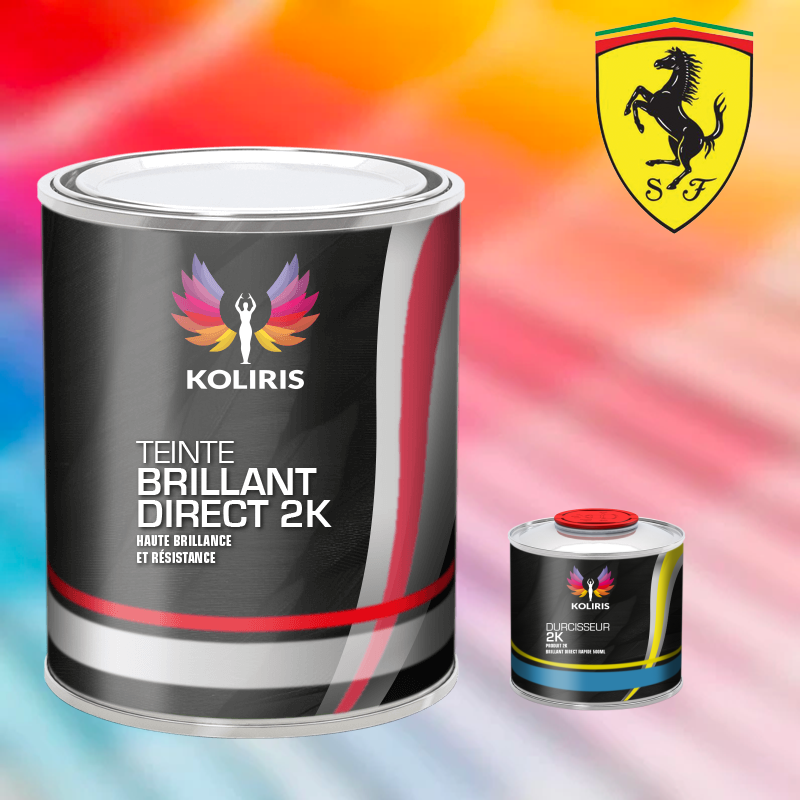Kit peinture et durcisseur voiture brillant direct VOC420 Ferrari