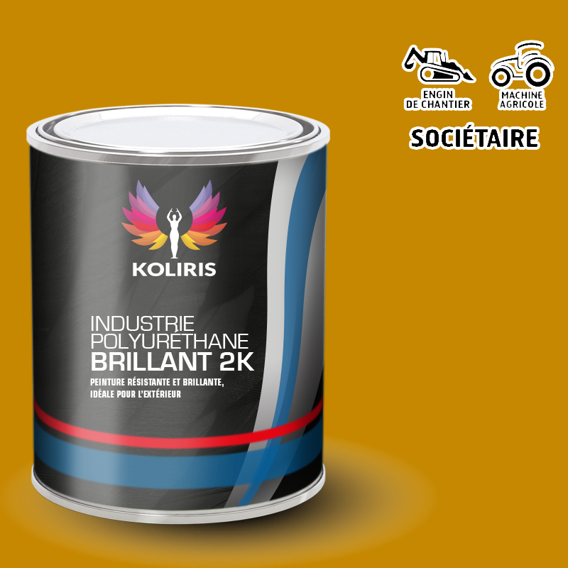 Peinture industrielle 2K PU brillante pour Engins de Chantier et Agricole