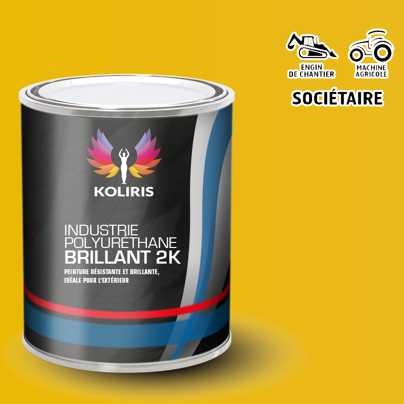 Peinture industrielle 2K PU brillante pour Engins de Chantier et Agricole