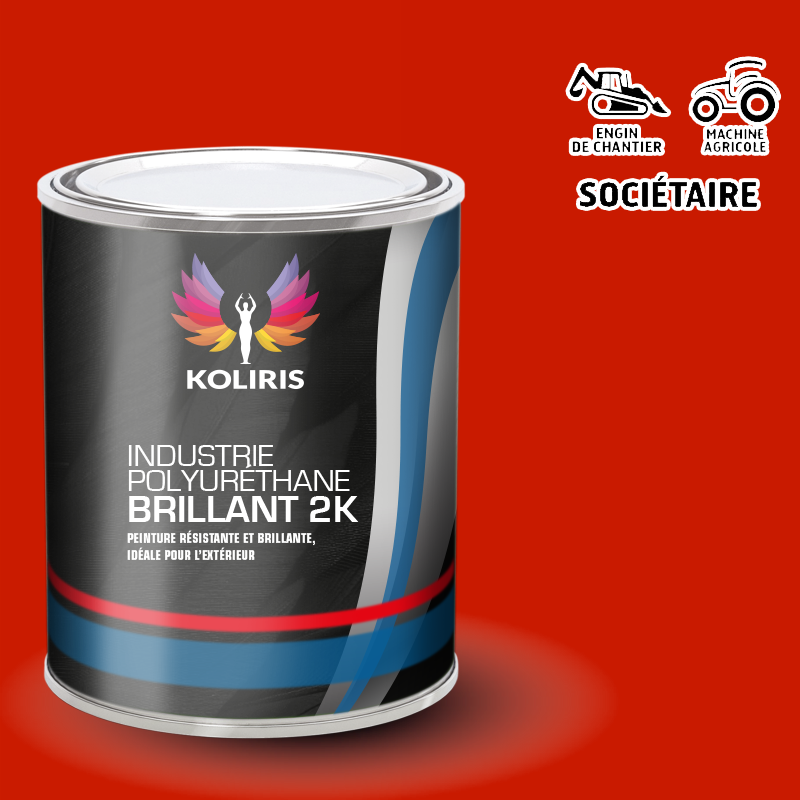 Peinture industrielle 2K PU brillante pour Engins de Chantier et Agricole
