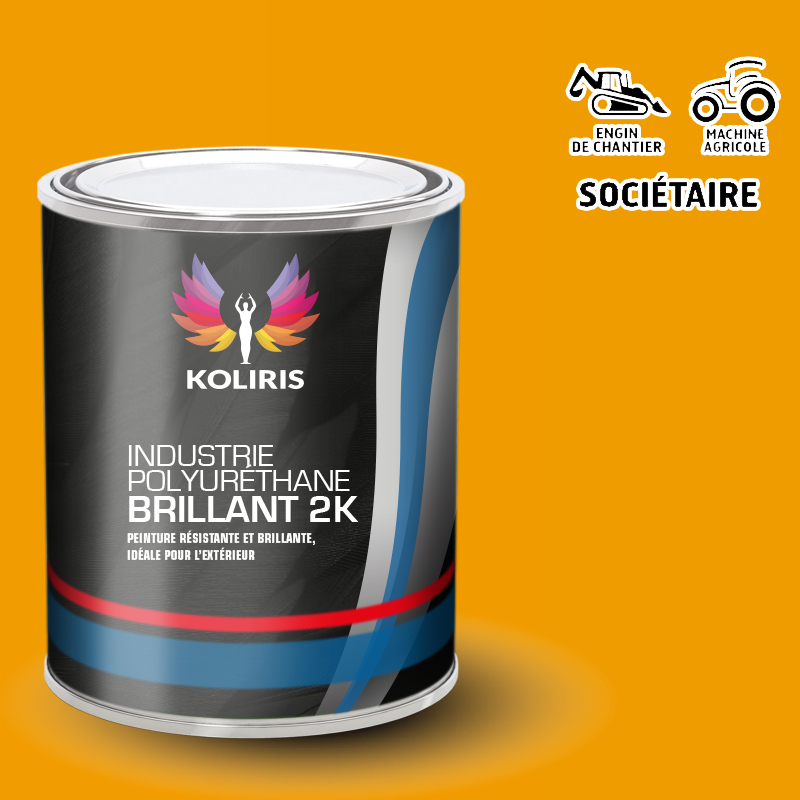Peinture industrielle 2K PU brillante pour Engins de Chantier et Agricole