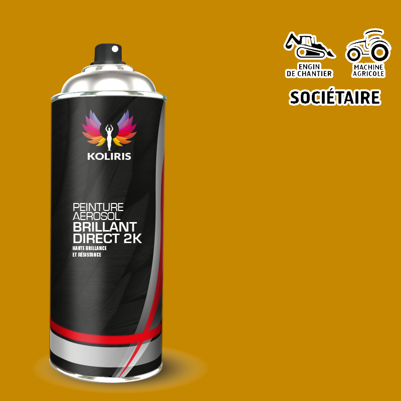 Bombe peinture industrielle 2K brillante Agricole et Engin de chantier