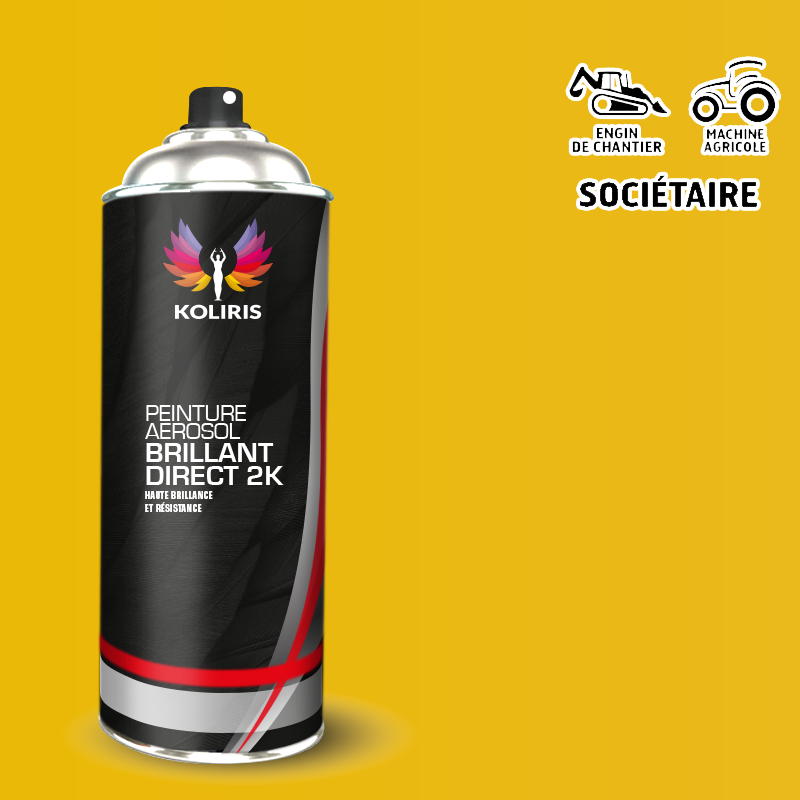Bombe peinture 2K satinée Agricole et Engin de chantier - Carenciel.pro