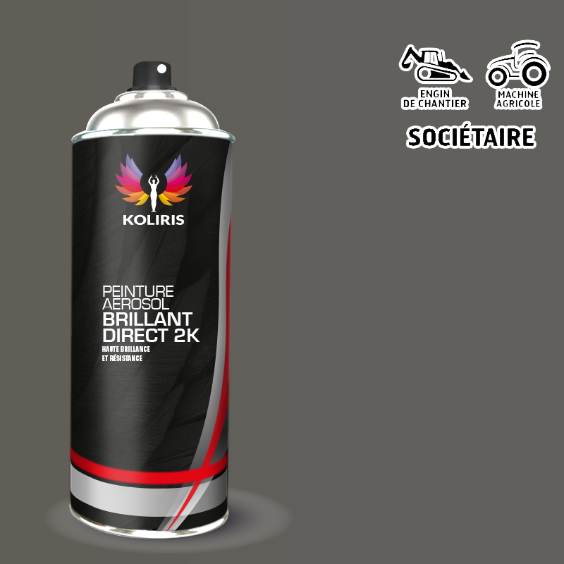 Bombe peinture 2K satinée Agricole et Engin de chantier - Carenciel.pro