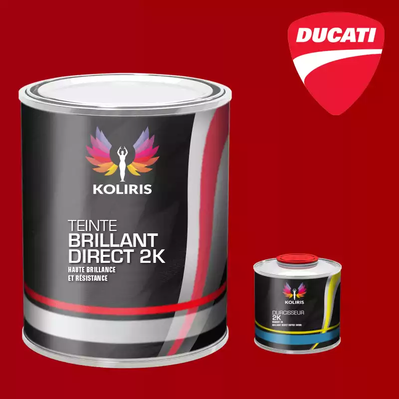 Kit peinture et durcisseur moto brillant direct VOC420 Ducati Moto