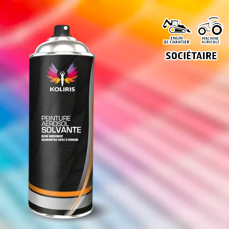 Bombe peinture industrie brillante Agricole et Engin de chantier 400ml