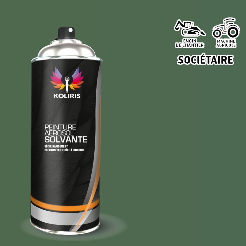 Bombe peinture industrie brillante Agricole et Engin de chantier 400ml