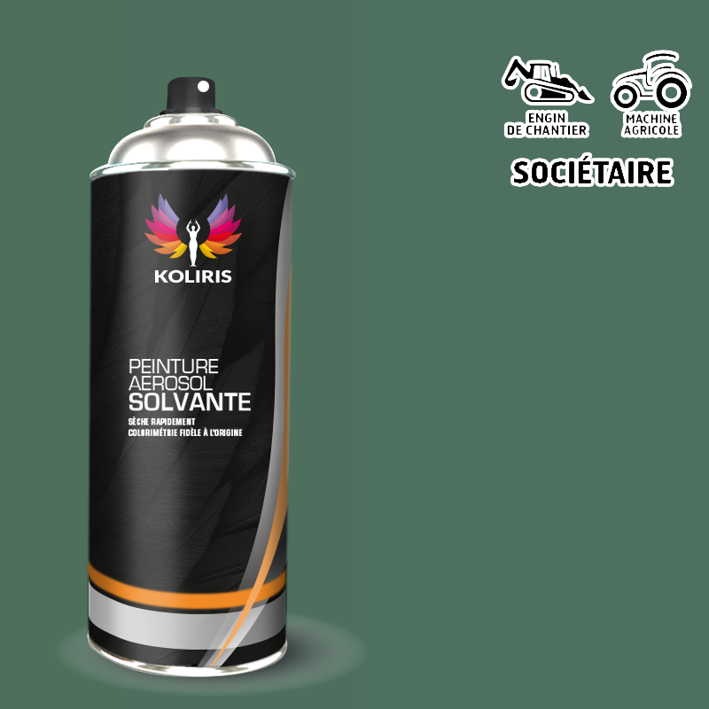 Bombe peinture industrie brillante Agricole et Engin de chantier 400ml