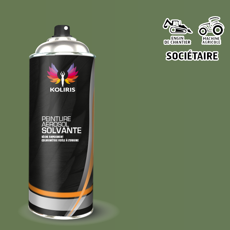 Bombe peinture industrie brillante Agricole et Engin de chantier 400ml