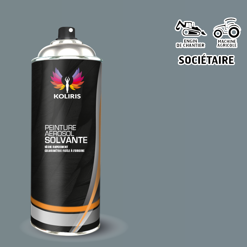 Bombe peinture industrie brillante Agricole et Engin de chantier 400ml