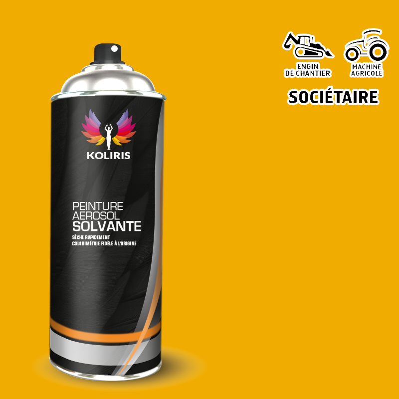 Bombe peinture industrie brillante Agricole et Engin de chantier 400ml