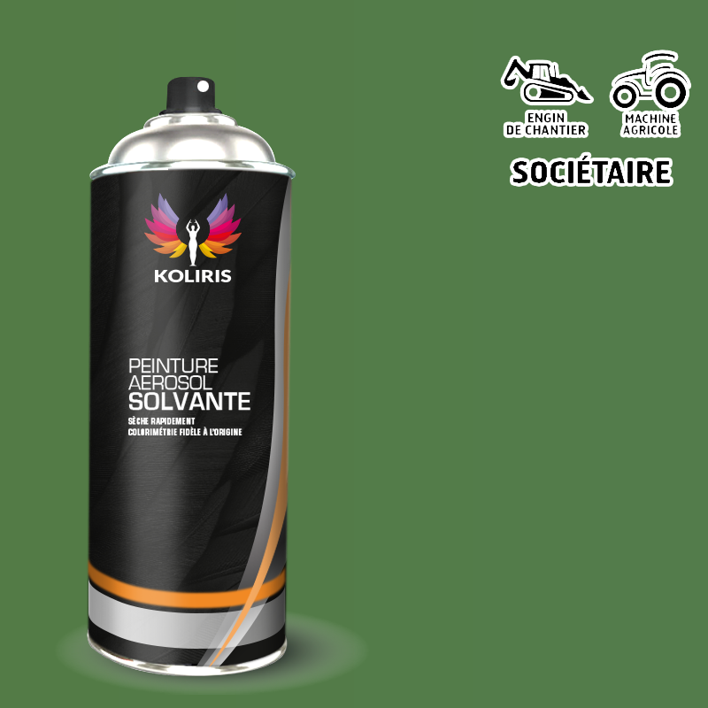 Bombe peinture industrie satinée Agricole et Engin de chantier 400ml