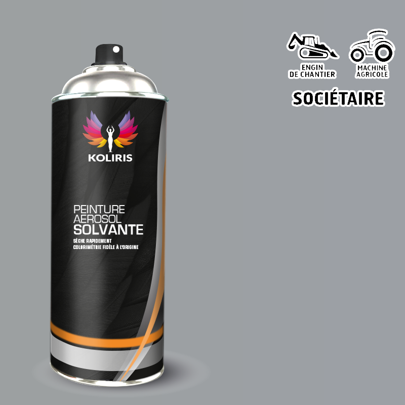 Bombe peinture industrie satinée Agricole et Engin de chantier 400ml