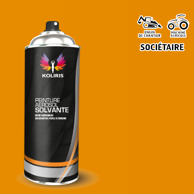 Bombe peinture industrie satinée Agricole et Engin de chantier 400ml