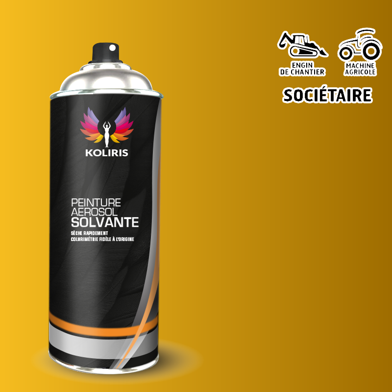 Bombe peinture industrie mat Agricole et Engin de chantier 400ml