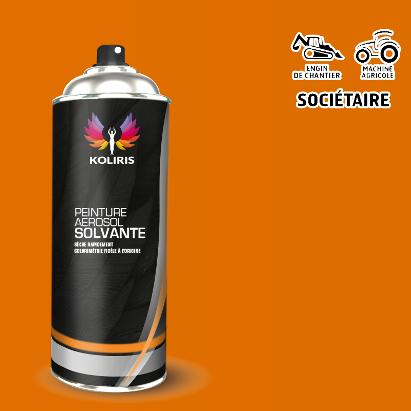 Bombe peinture industrie mat Agricole et Engin de chantier 400ml