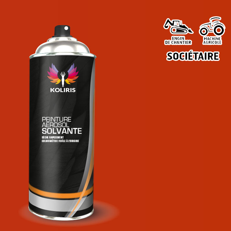 Bombe peinture industrie mat Agricole et Engin de chantier 400ml