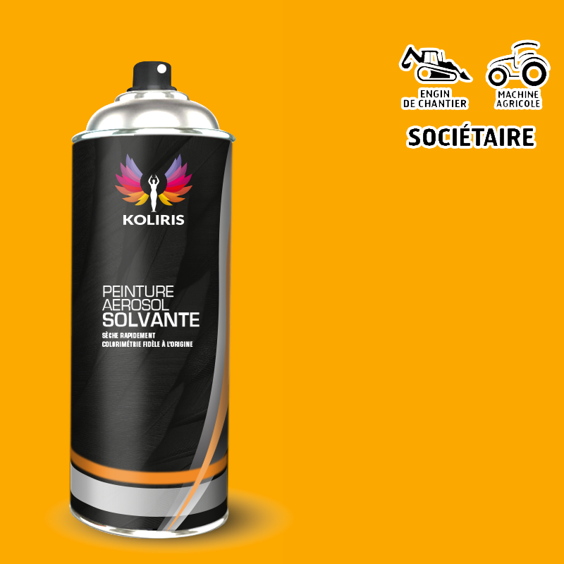 Bombe peinture industrie mat Agricole et Engin de chantier 400ml