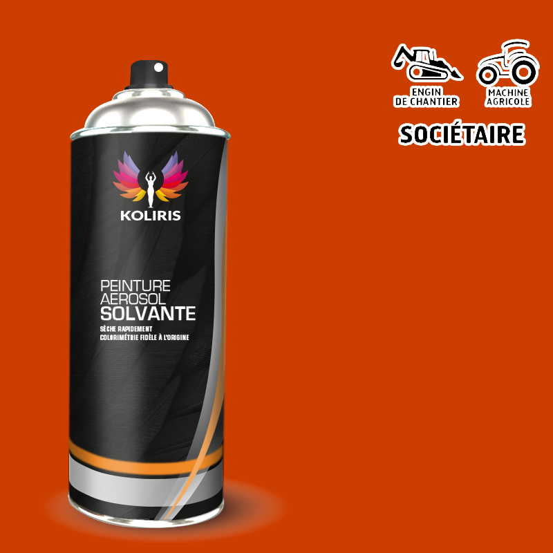 Bombe peinture industrie mat Agricole et Engin de chantier 400ml