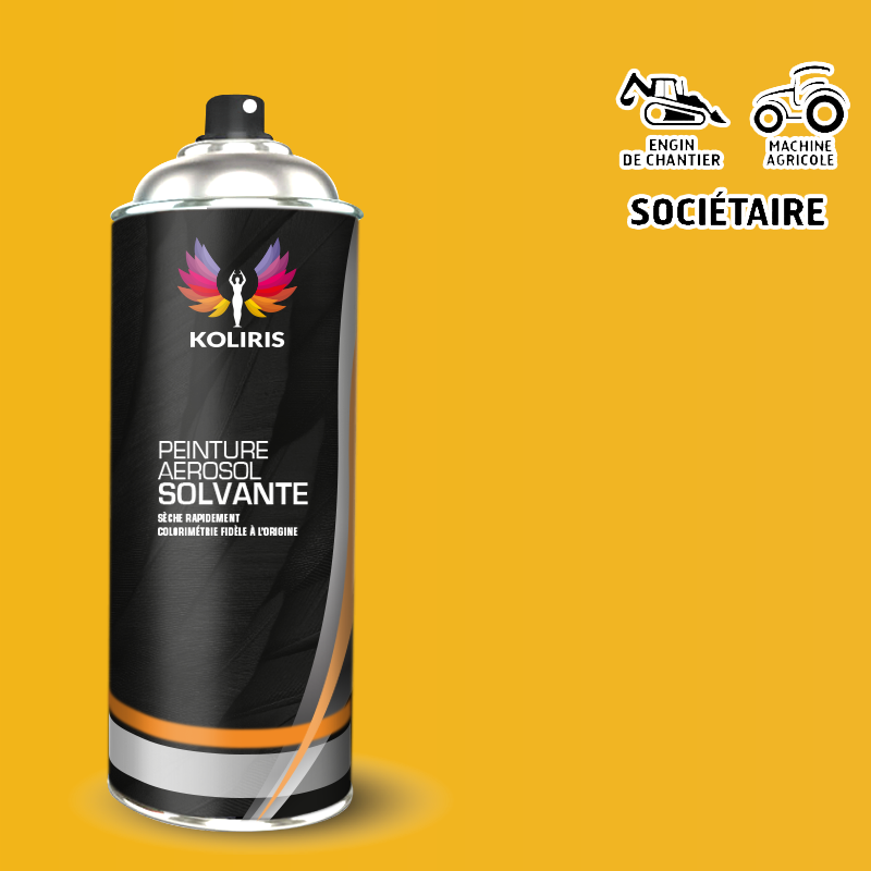 Bombe peinture industrie mat Agricole et Engin de chantier 400ml