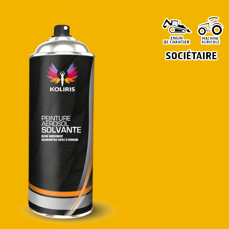 Bombe peinture industrie mat Agricole et Engin de chantier 400ml