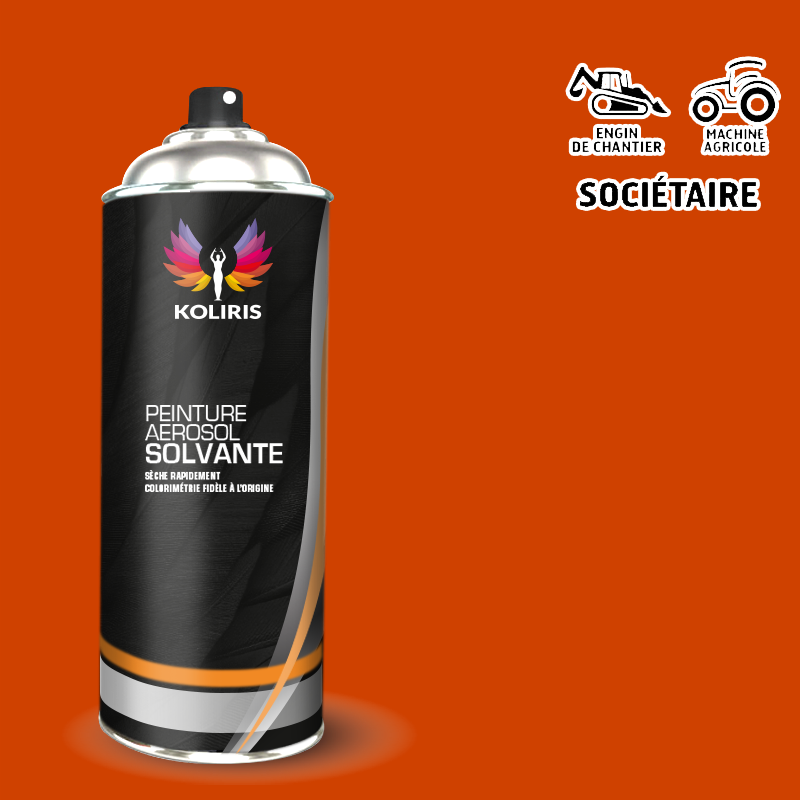 Bombe peinture industrie mat Agricole et Engin de chantier 400ml