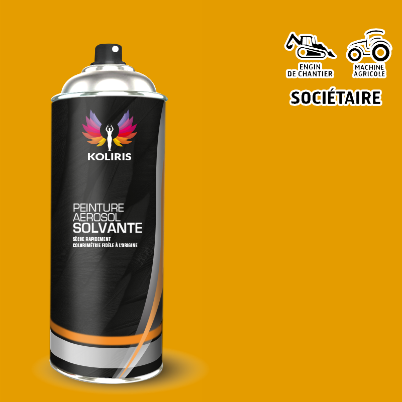 Bombe peinture industrie mat Agricole et Engin de chantier 400ml